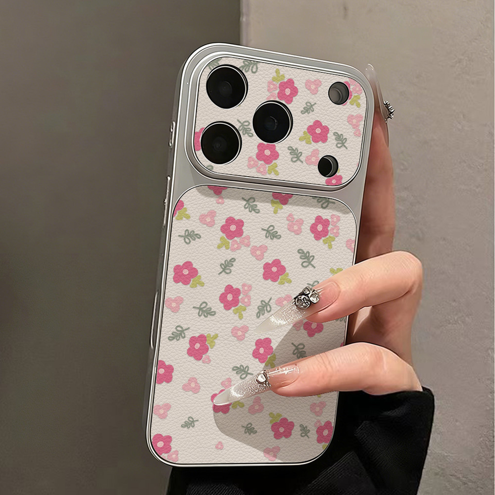 Phone Cases With Camera Cover - Luxury INS Flower Large Window Phone