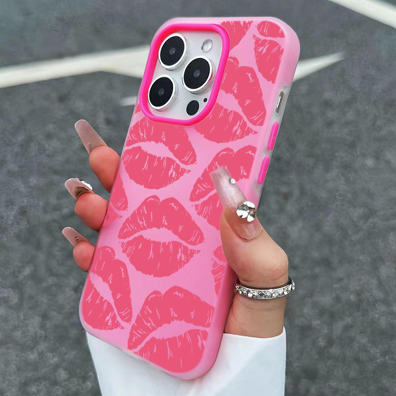 Phone Cases Designer - Sexy Girl Pink Lips Pattern Design