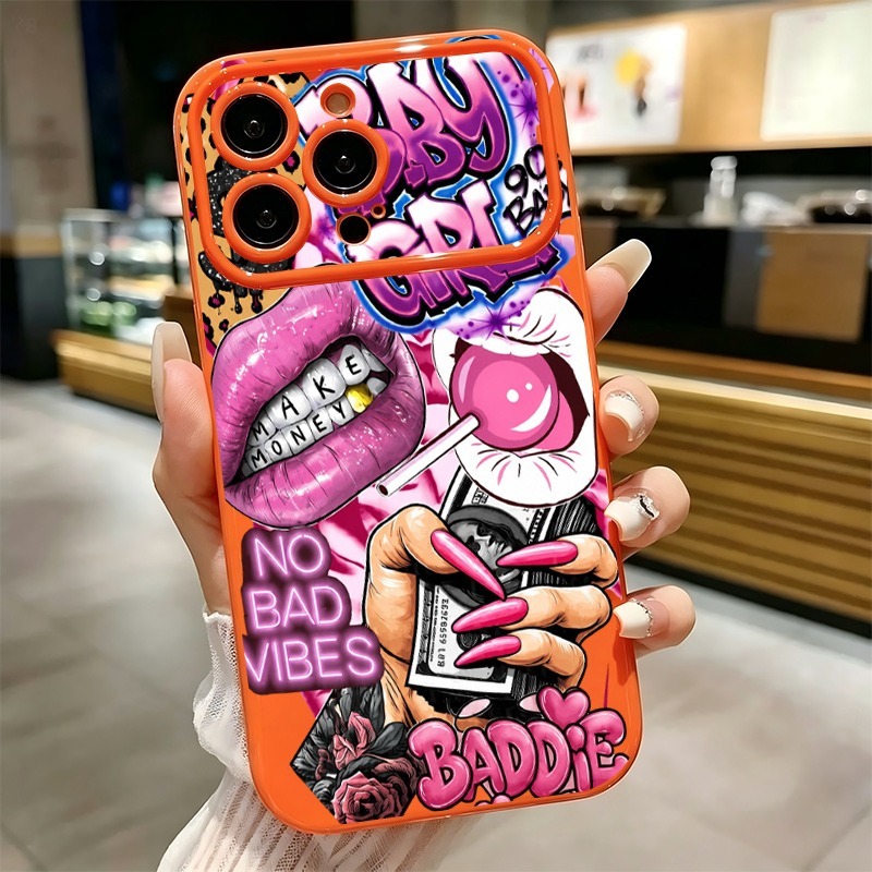 Phone Cases Pink - Hip Hop Pink Lips Baby Girl