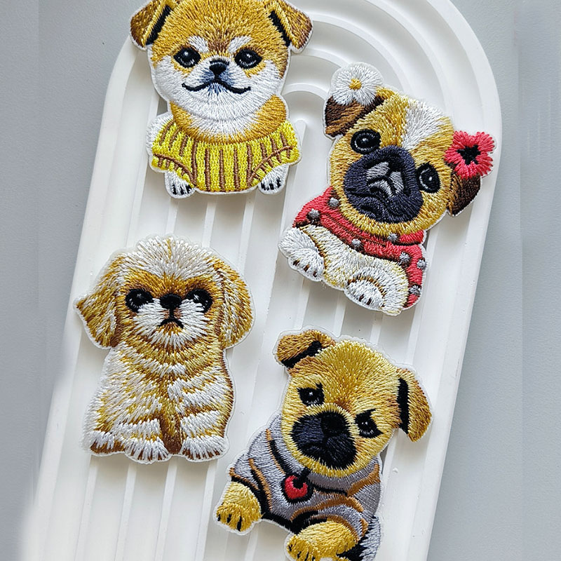 Phone Cases Eco Friendly - Cute Puppy Embroidery Patch Self-adhesive Applique