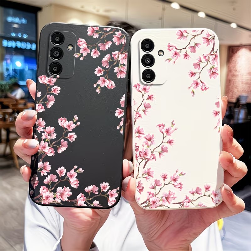 Phone Cases Pink - Pink Cherry Blossom Branch Print Phone