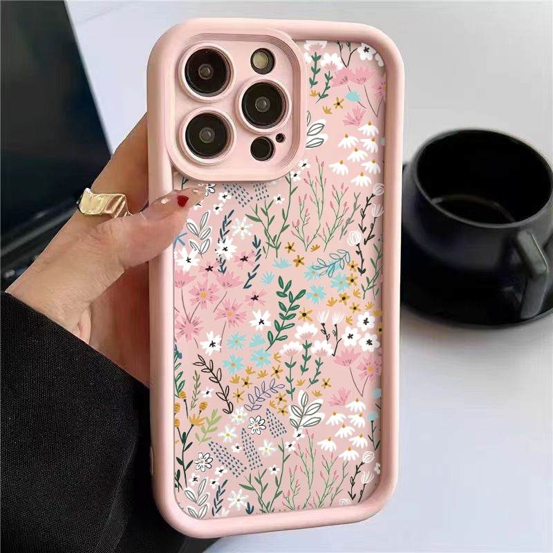 Phone Cases Pink - Pink High-bamboo Floral Pattern iPhone Case
