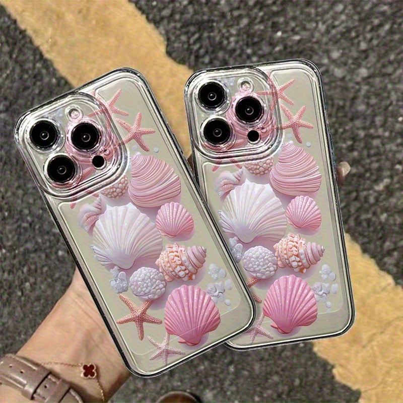 Phone Cases Pink - Trendy Pink Seashell Phone Case For