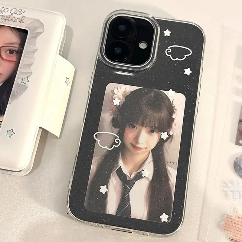 Phone Cases Cute Iphone 13 - Korean INS Cute White Star Wings