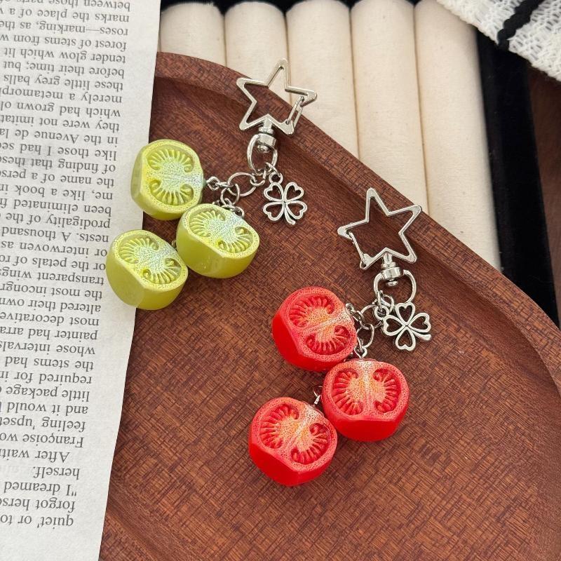 Phone Cases Eco Friendly - Red Tomato Keychain Eco-friendly Resin Fruit