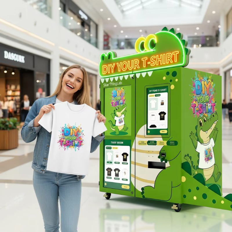Phone Cases Vending Machine - Automatic UV Personalized DIY Tshirt Vending