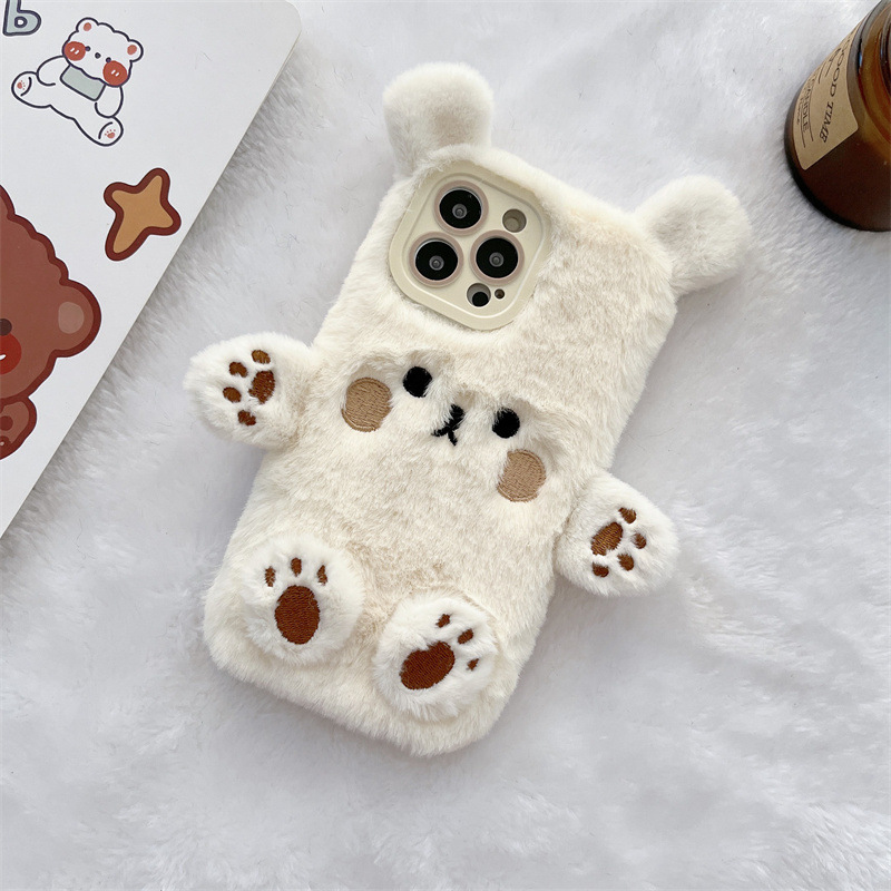 Korean 3D Cartoon Bear Fluffy  - огляд і ціна Phone Cases Iphone 17 Pro Max