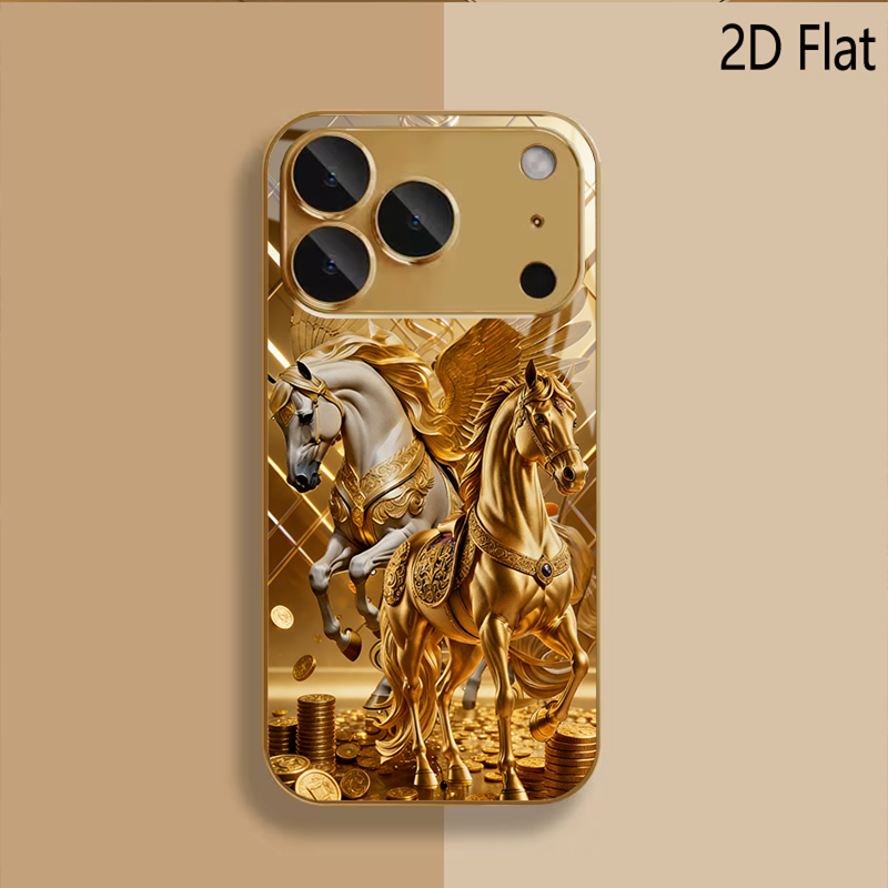 Two horses Patterned tempered  - огляд і ціна Phone Cases Horse