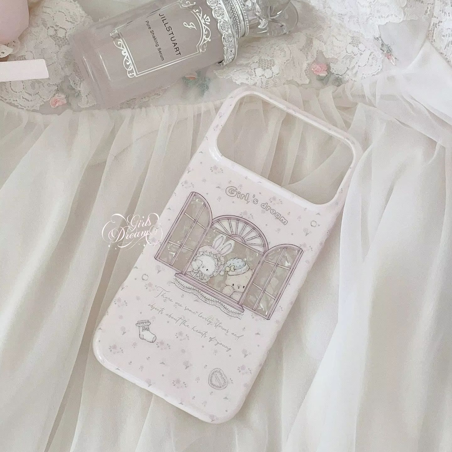 Kawaii Bunny Bear Floral Pink  - огляд і ціна Phone Cases Pink