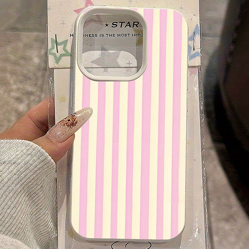 Simple Pink Vertical Striped L - огляд і ціна Phone Cases Pink