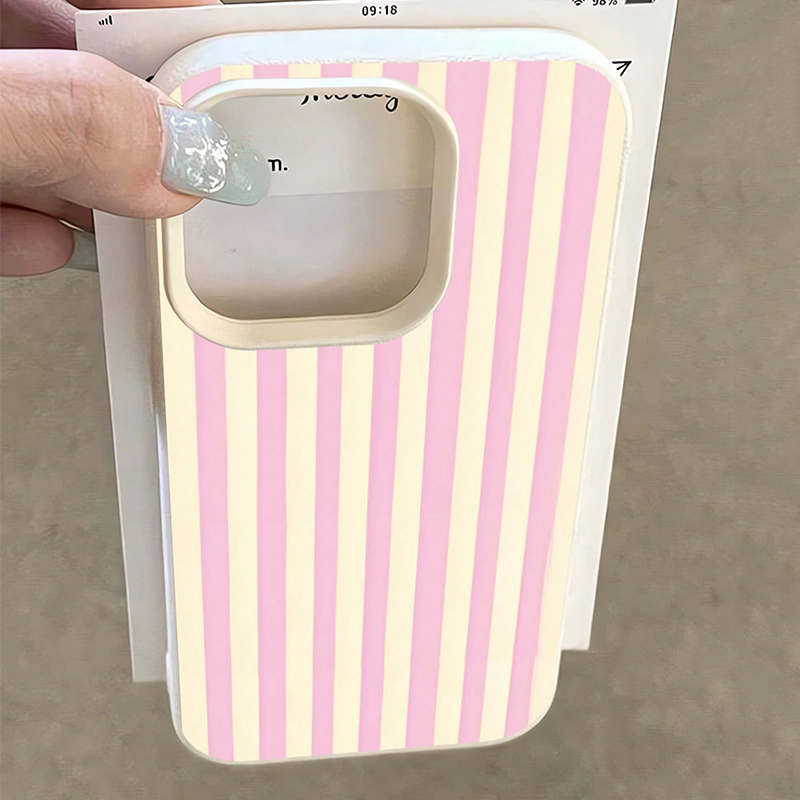 Simple Pink Vertical Striped L - огляд і ціна Phone Cases Pink