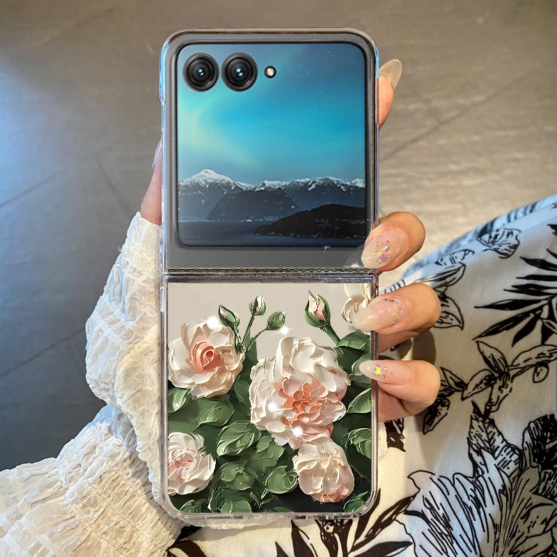 White Flowers Pattern Phone Ca - огляд і ціна Phone Cases For Motorola