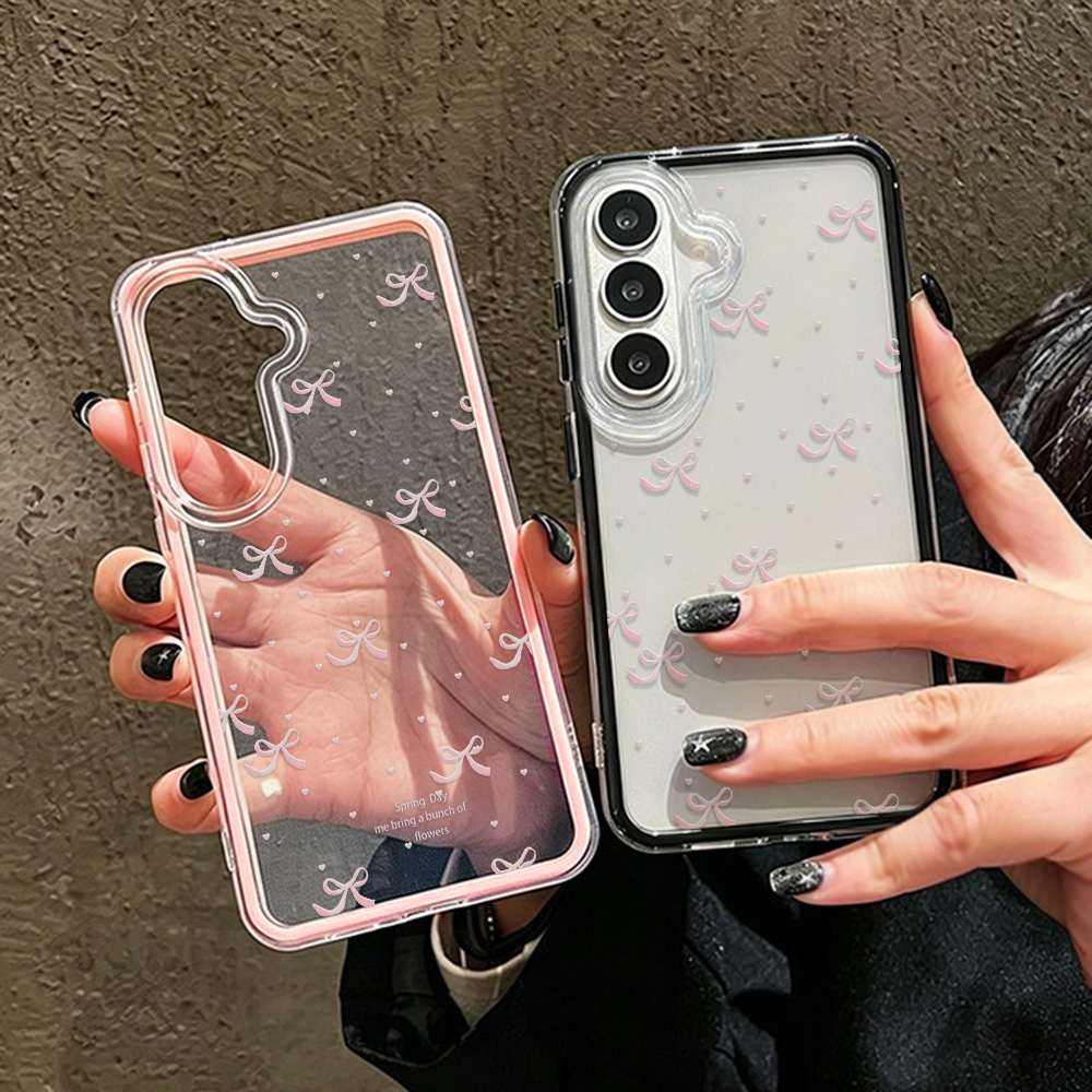 Cute Pink Bow Soft Phone Case  - огляд і ціна Phone Cases With Camera Cover
