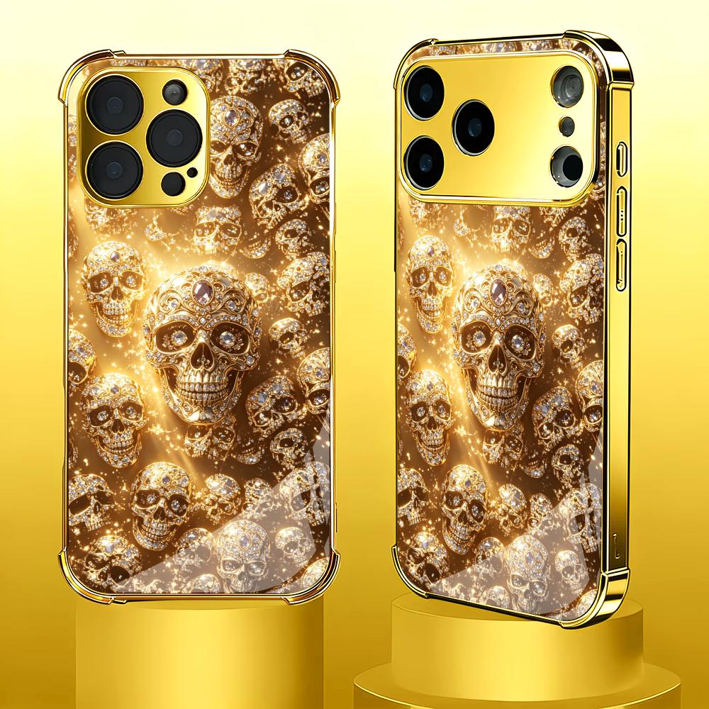 Luxurious Golden Skull glass p - огляд і ціна Phone Cases Rhode