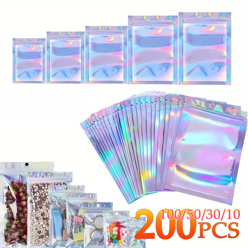 10-200PCS Laser Ziplock Bags R - огляд і ціна Phone Cases Eco Friendly