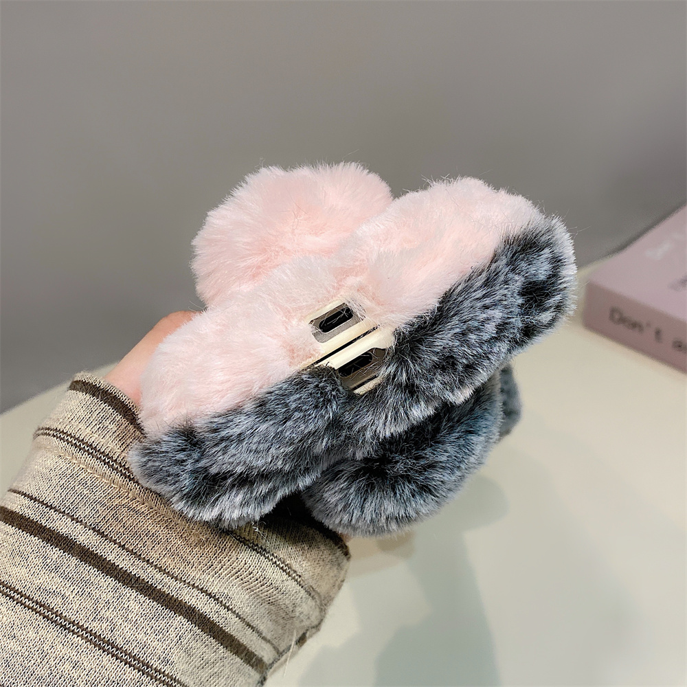 Cute Rabbit Ears Fluffy Stand  - огляд і ціна Phone Cases Samsung